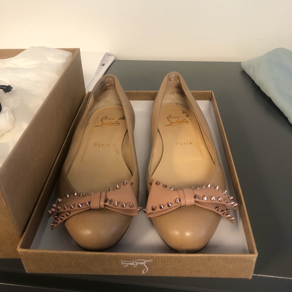 Christian Louboutin leather ballet flats size 37